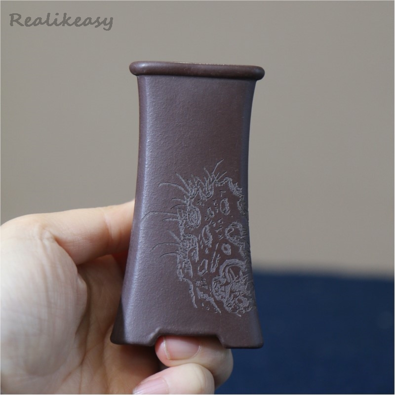 Tagine Clay Pot - 중국어 보라색 점토 꽃 냄비 미니