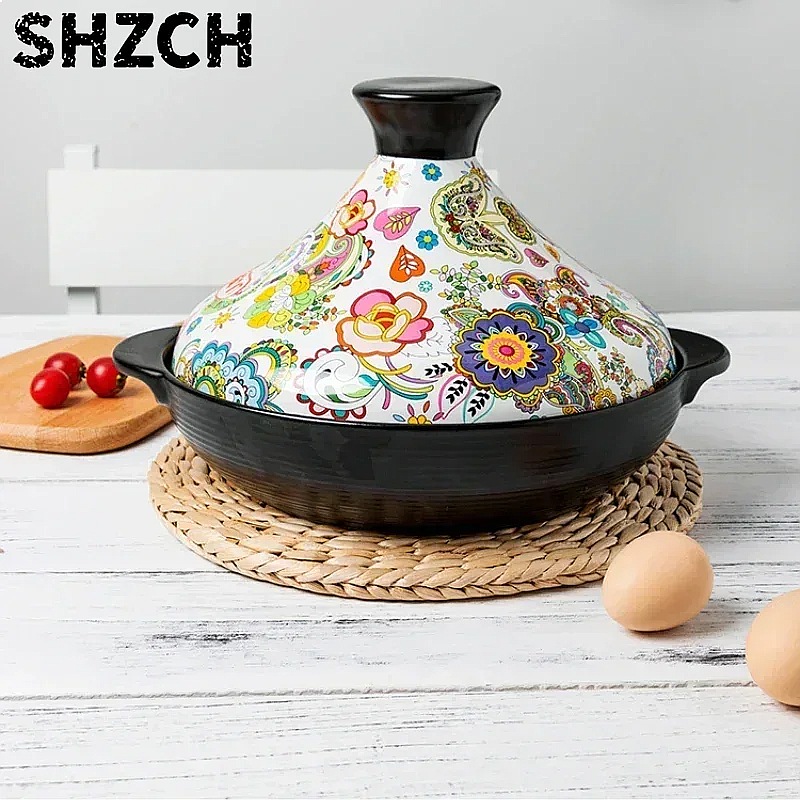 Tagine Clay Pot - 2L 세라믹 타진 점토 냄비 스튜