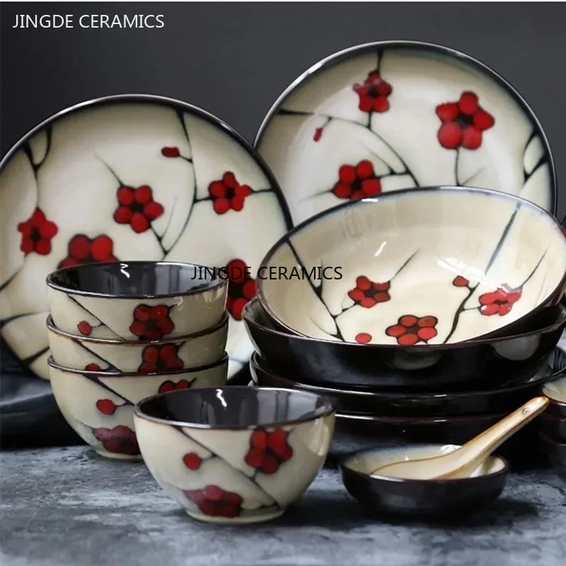 Home Cooking Dishes - 일본 세라믹 식기 가정용 손으로 그린