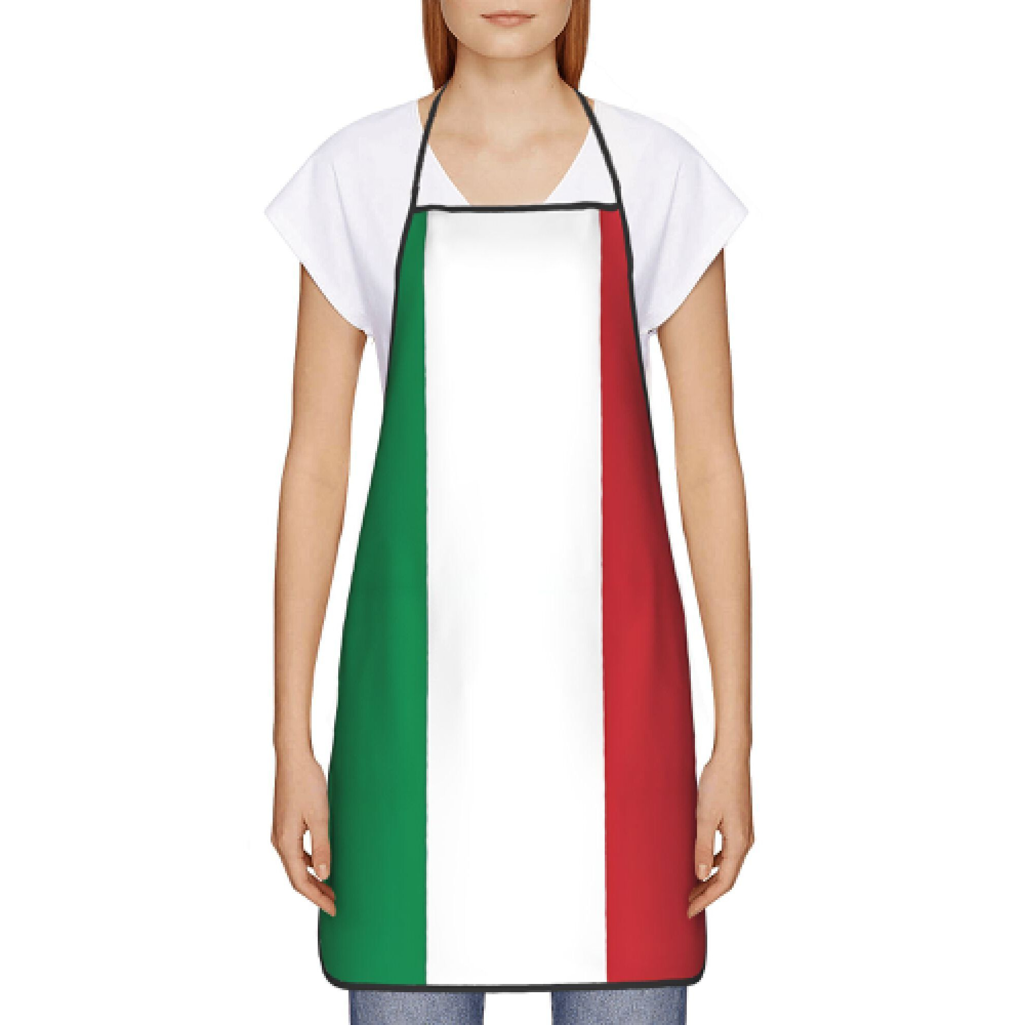 Home Cooking In Italian - 1pc 빈티지 스타일 이탈리아 국기 프린트