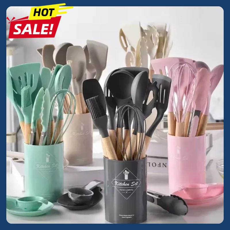 12개 실리콘 조리도구 세트 논스틱 조리기구 주걱 계란 - Home Cooking Utensil Set 리뷰 및 가격