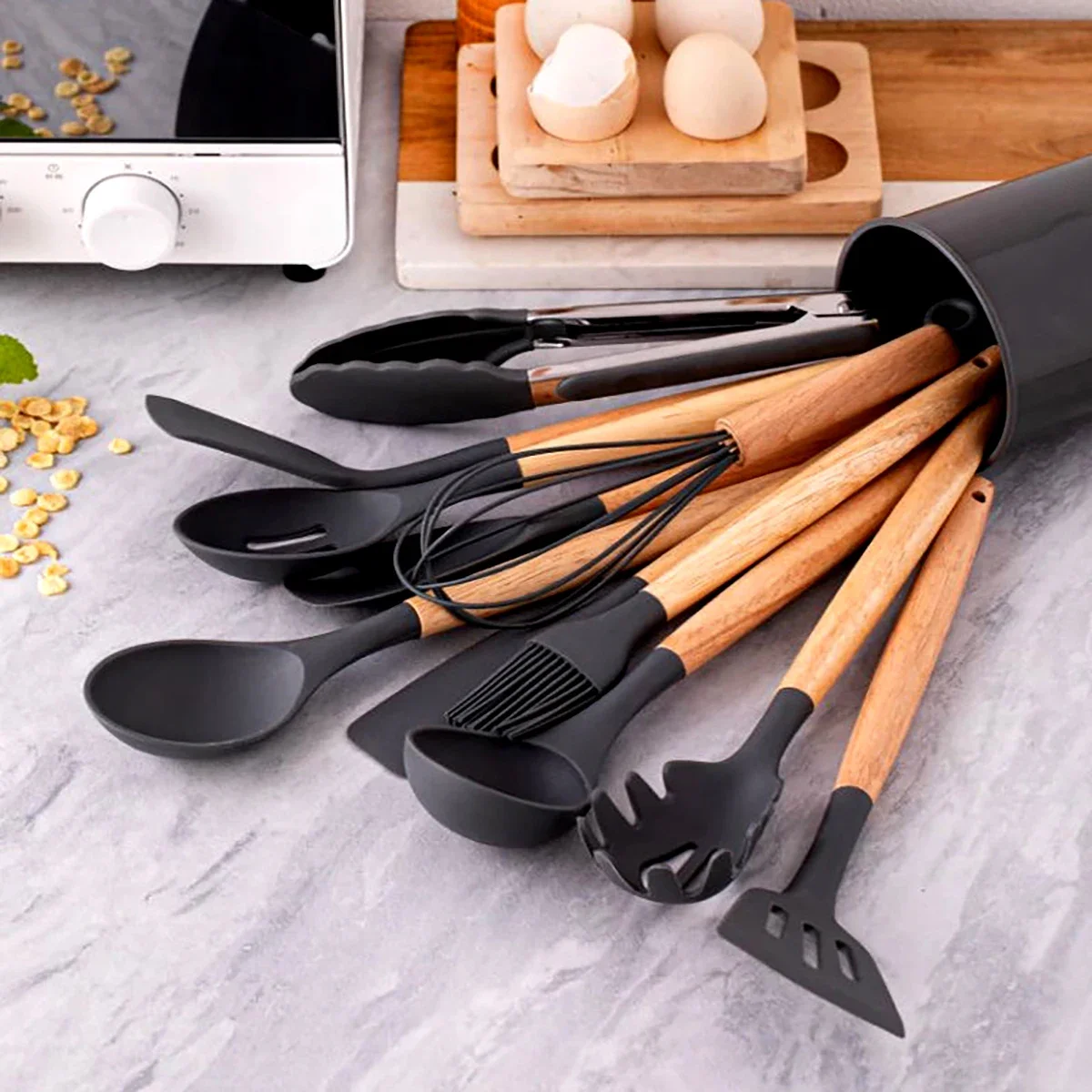 12개 실리콘 조리도구 세트 논스틱 조리기구 주걱 계란 - Home Cooking Utensil Set 리뷰 및 가격