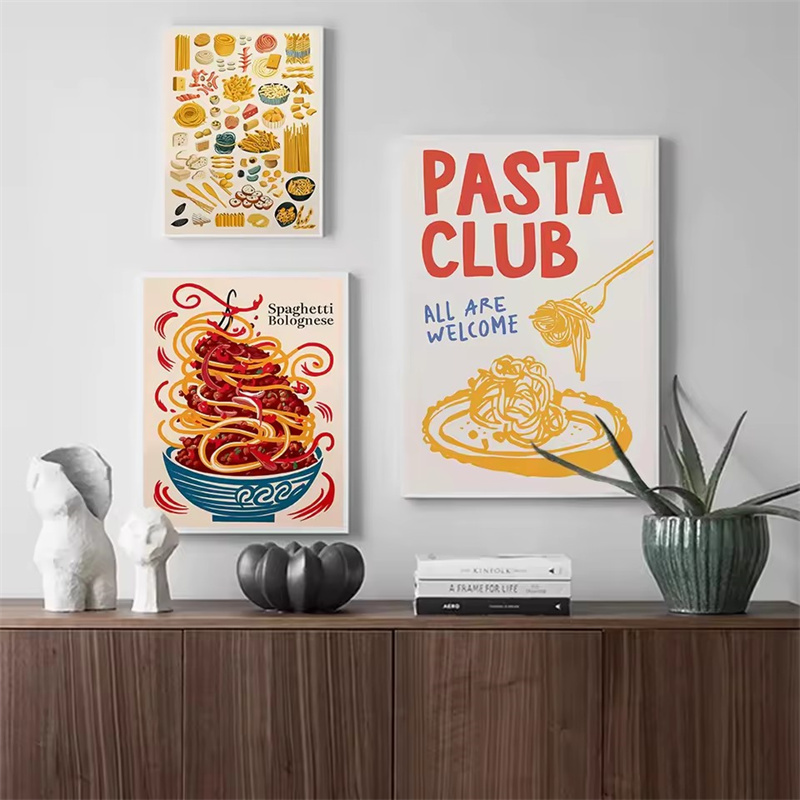 미니멀리즘 맛있는 파스타 포스터 유행 아침 식사 요리  - Home Cooking In Italian 리뷰 및 가격