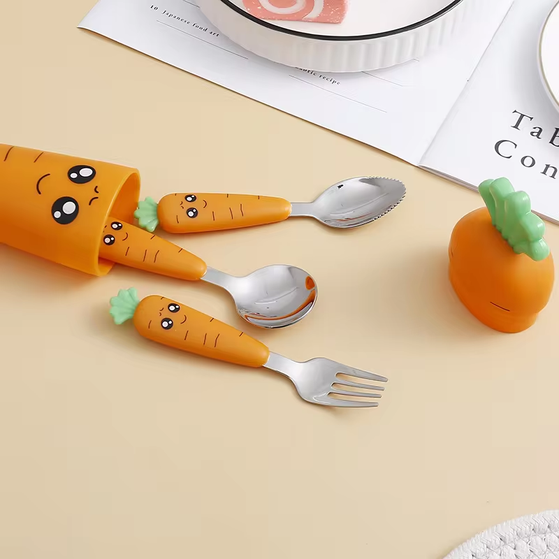 스테인레스 스틸 당근 식기 세트 만화 숟가락 포크 Fl - Home Cooking Utensil Set 리뷰 및 가격