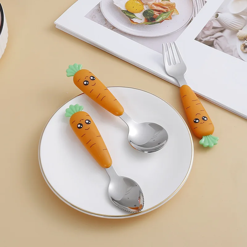 스테인레스 스틸 당근 식기 세트 만화 숟가락 포크 Fl - Home Cooking Utensil Set 리뷰 및 가격