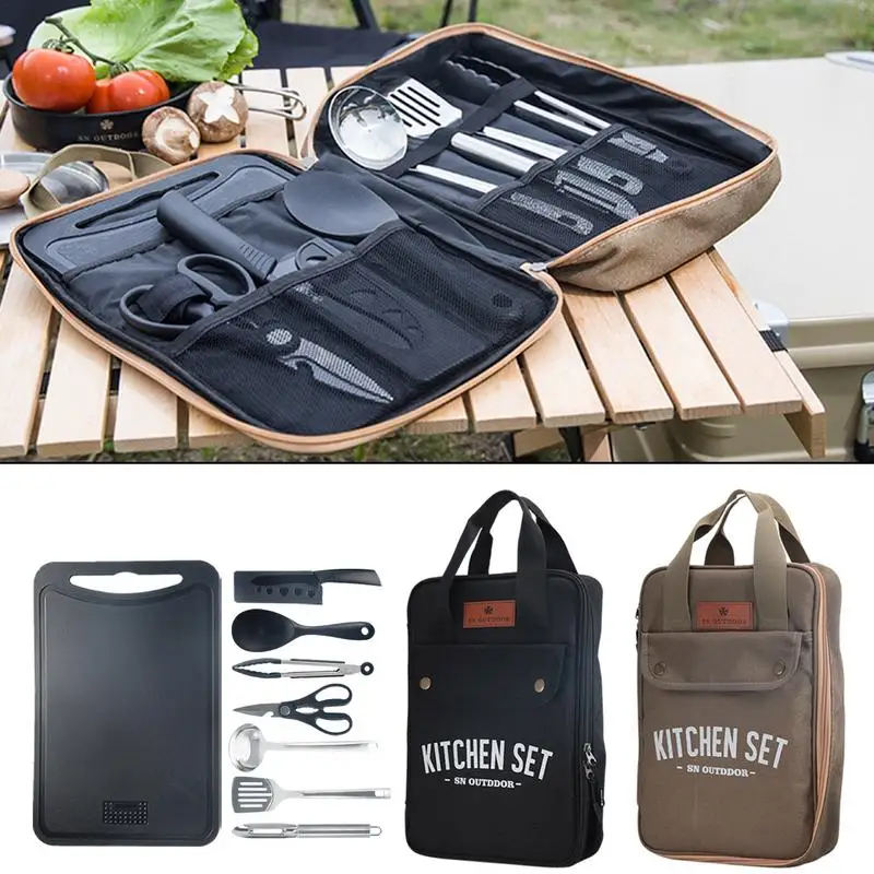 8종 캠핑 주방용품 세트 휴대용 야외 여행용품 스테인리 - Home Cooking Utensil Set 리뷰 및 가격