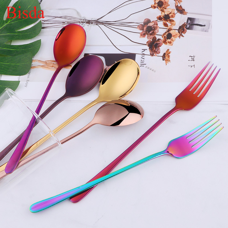 1 개/대 스테인레스 스틸 포크 숟가락 포크 골드 식기 - Home Cooking Utensil Set 리뷰 및 가격