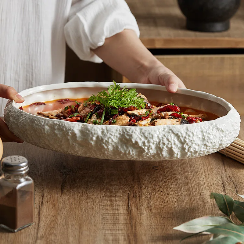 타원형 세라믹 요리 접시 사시미 스시 접시 서빙 플래터 - Home Cooking Dishes 리뷰 및 가격