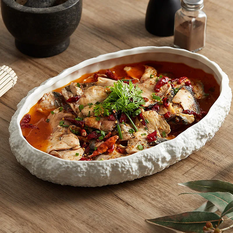 타원형 세라믹 요리 접시 사시미 스시 접시 서빙 플래터 - Home Cooking Dishes 리뷰 및 가격