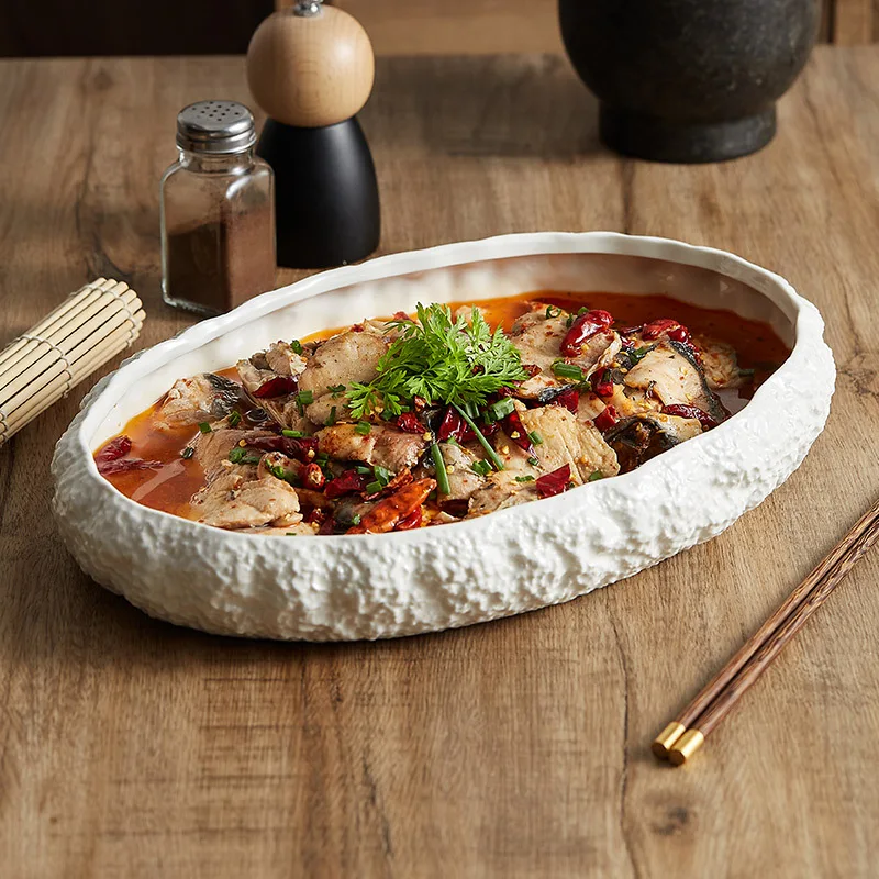 타원형 세라믹 요리 접시 사시미 스시 접시 서빙 플래터 - Home Cooking Dishes 리뷰 및 가격