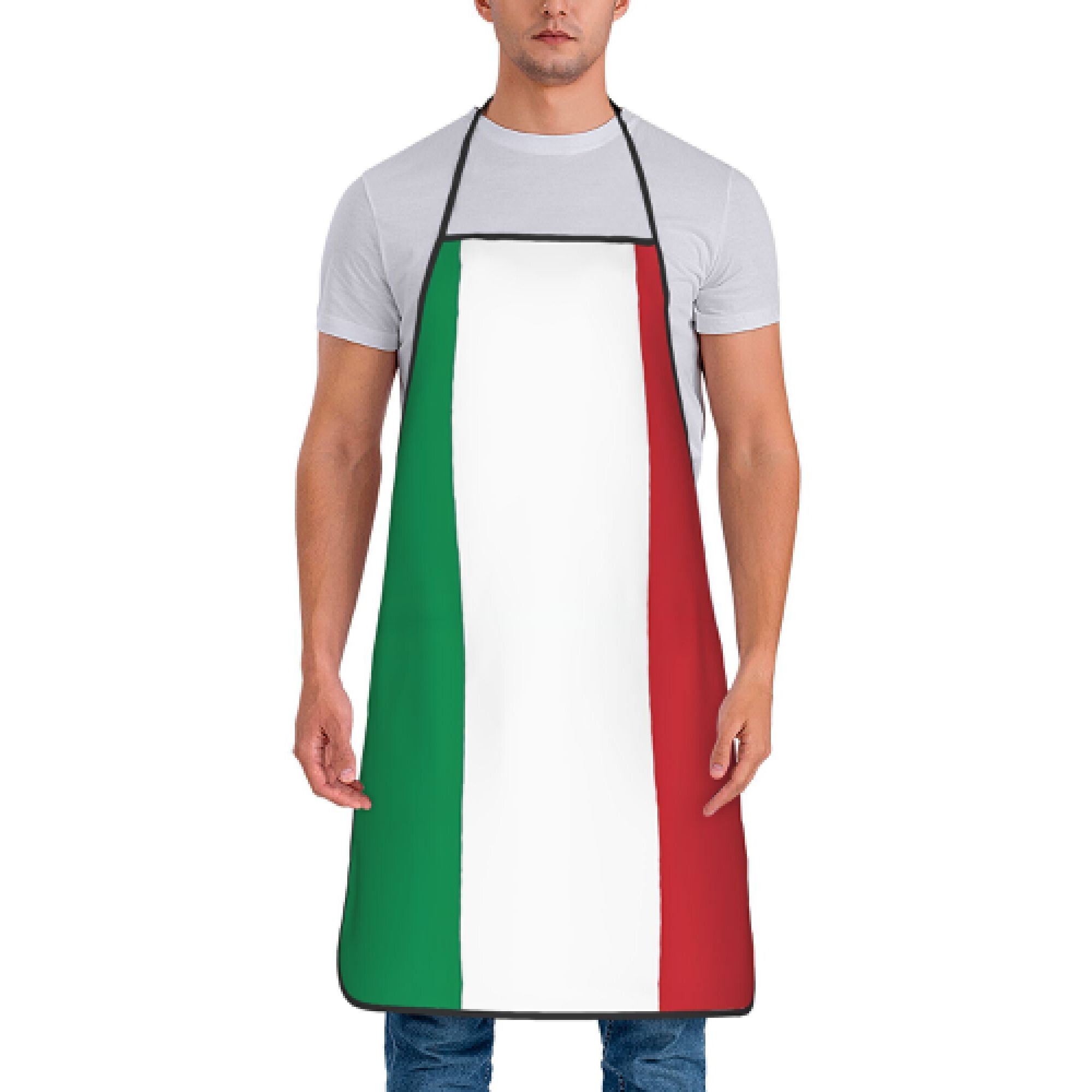 1pc 빈티지 스타일 이탈리아 국기 프린트 민소매 앞치 - Home Cooking In Italian 리뷰 및 가격