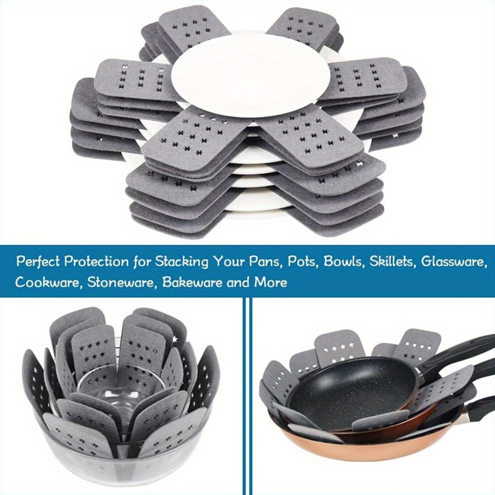 12개 팬/냄비 보호대 세트, 더 크고 두꺼운 별 모양 - Home Cooking Utensil Set 리뷰 및 가격